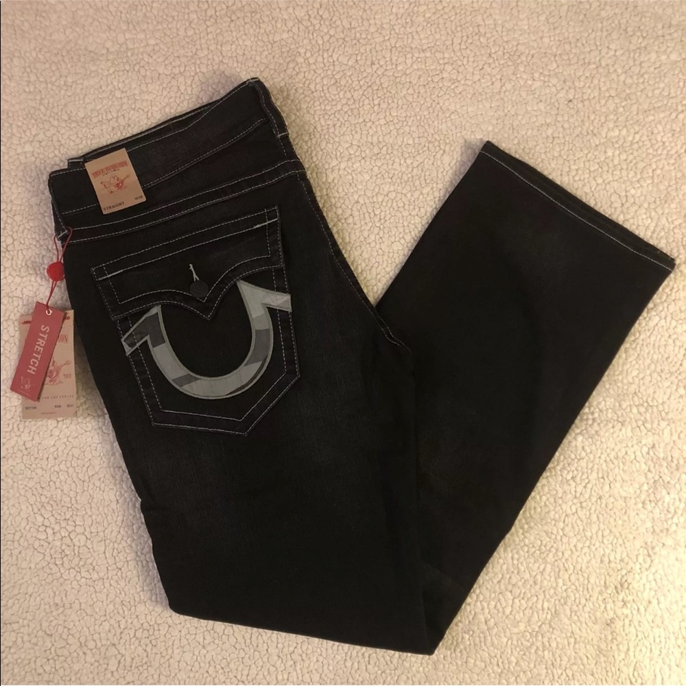 TRUE RELIGION Men's Jeans, Straight Jeans w/Flap - Picture 3 of 8